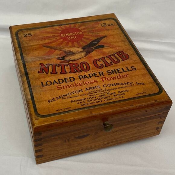 Vintage Editions Remington Nitro Club Loaded Paper Shells Smokeless Powder Box - Picture 11 of 11